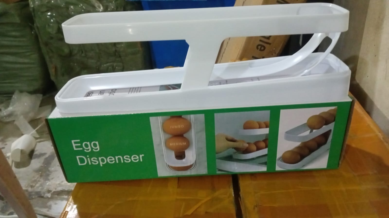 Plastic 2-Tier Rolling Egg Dispenser For 12-14 Eggs (1 Pc) Plastic 2-Tier Rolling Egg Dispenser For 12-14 Eggs (1 Pc)